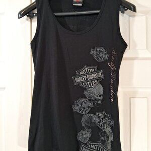 Harley Davidson women's black cotton tank top Baton Rouge Louisiana